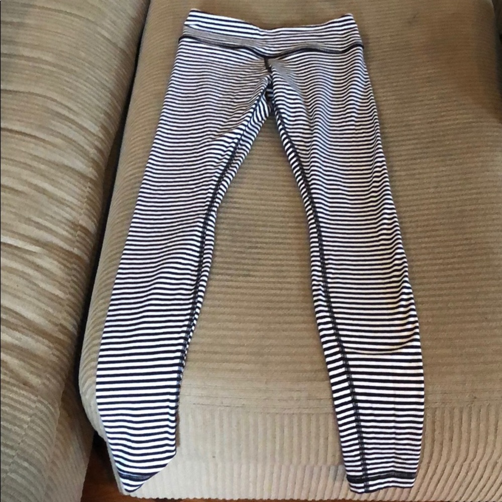 Lululemon striped cotton wunder under pants